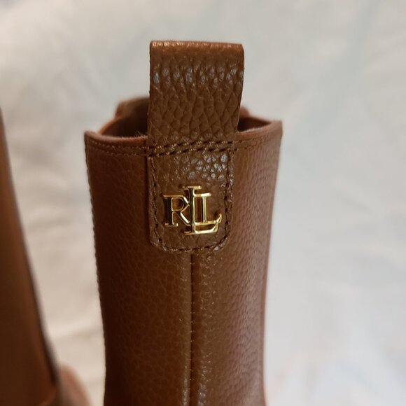 Lauren Ralph Lauren Womens Mylah Tan Chelsea Boots 9 B (M) - Picture 6 of 10